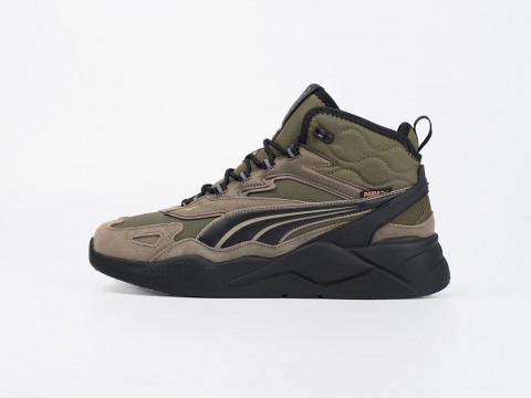 Puma RS-X Hi Green / Beige / Black артикул 33412 Puma RS-X Hi Green / Beige / Black артикул 33412