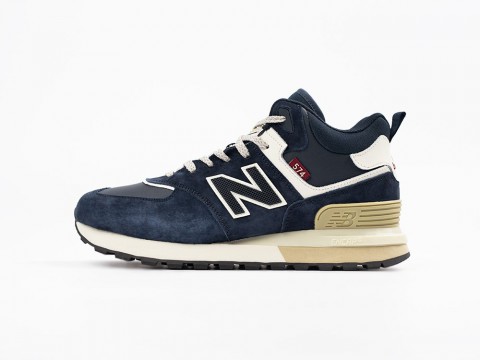 New Balance 574 Mid Navy Blue / White