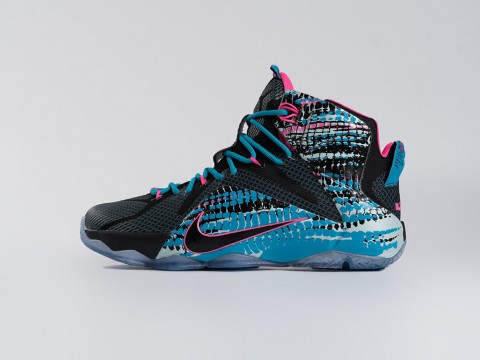 Nike Lebron 12 Chromosomes Black / Pink Pow / Blue Lagoon / Black