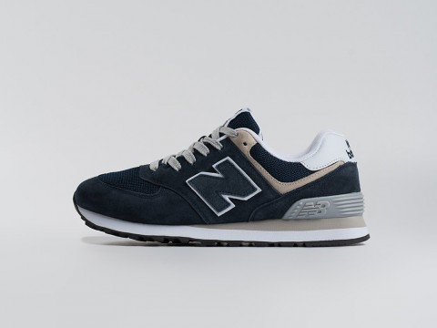 New Balance 574 Navy Blue / Grey / White