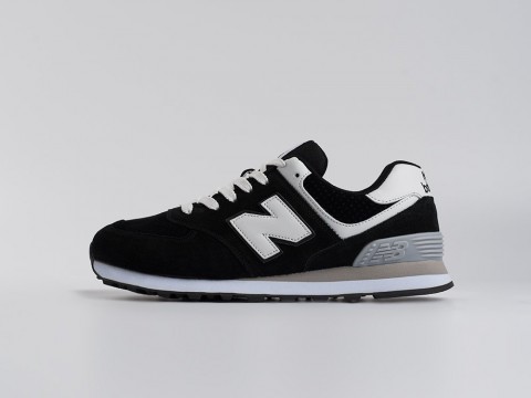 New Balance 574 Black / White / Grey
