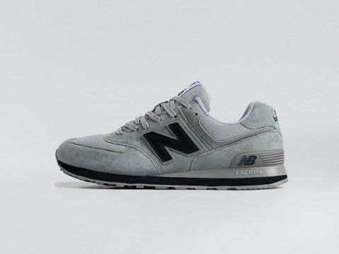 New Balance 574 серые замша мужские (40-45)