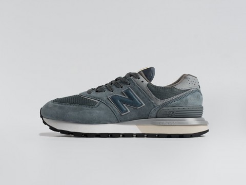 New Balance 574 Steel Blue / White