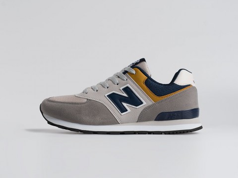 New Balance 574 WMNS Grey / Navy Blue / Yellow
