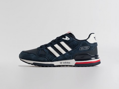 Adidas ZX 750 Navy Blue / White / Black артикул 34621 Adidas ZX 750 Navy Blue / White / Black артикул 34621