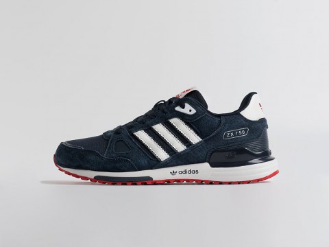 Adidas ZX 750 Navy Blue / White / Red артикул 34629 Adidas ZX 750 Navy Blue / White / Red артикул 34629
