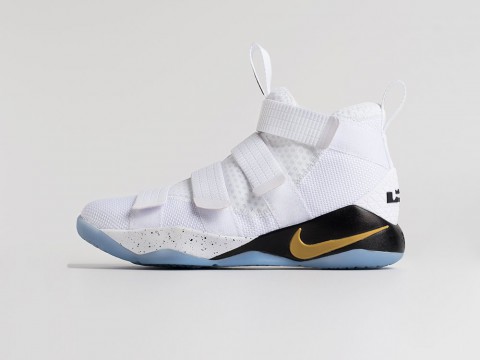 Nike Lebron Soldier 11 Court General White / Black / Metallic Gold