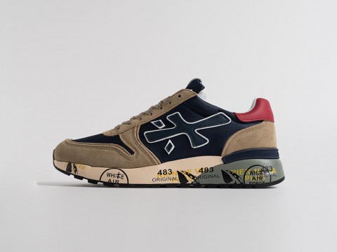Premiata Mick Navy Blue / Beige / Red